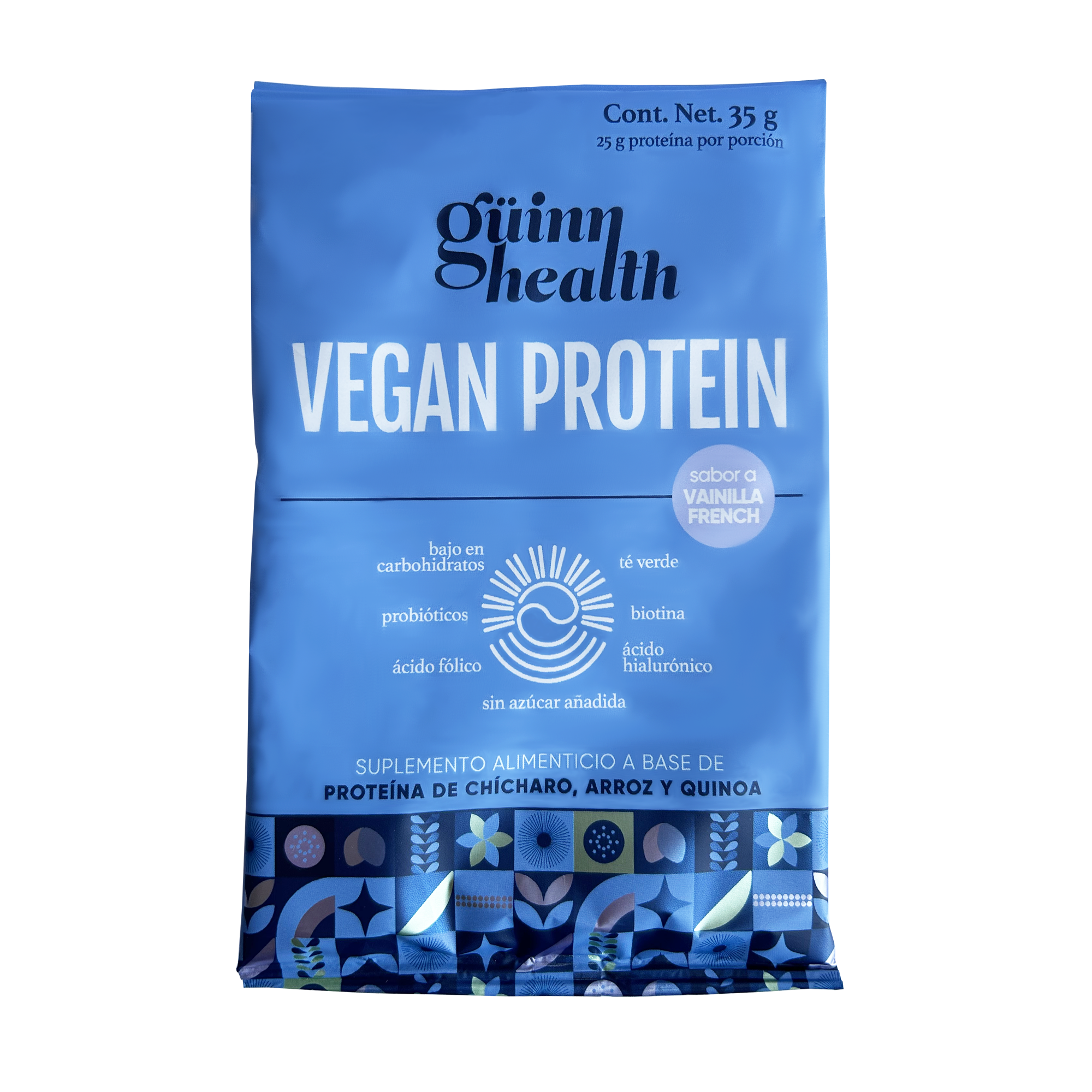 Vegan protein sachet paquete sabor vainilla french (15 servicios de 35 g)