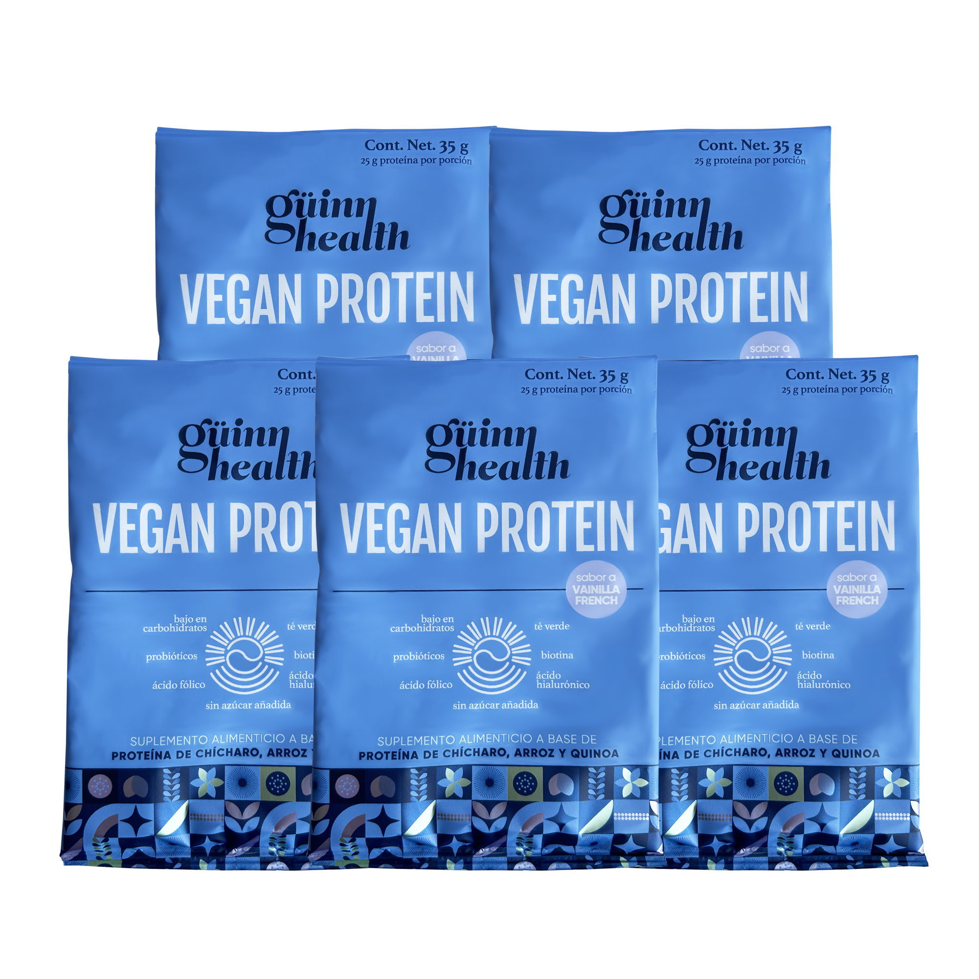 Vegan protein sachet paquete sabor vainilla french (10 servicios de 35 g)